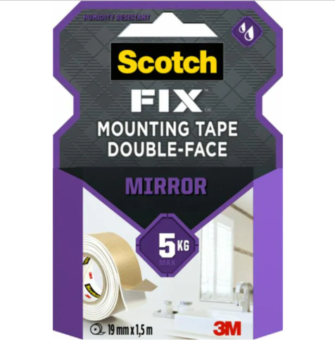 Scotch-Fix™ סרט הרכבה למראה  19 מ
