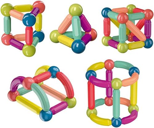 מוטות וכדורים מגנטיים 64 יחידות