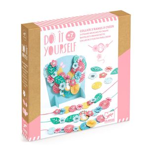 ערכת יצירה - שרשראות פרחוניות רקומות DIY 