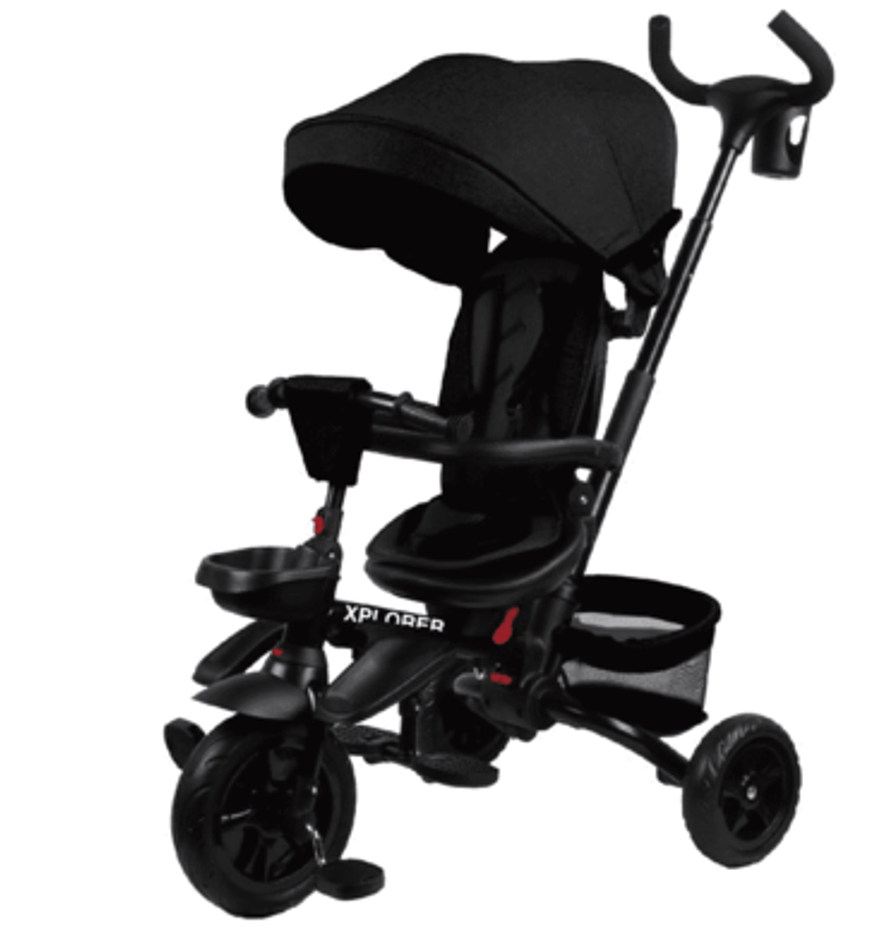 תלת אופן מתקפל דו צדדי 4 ב-1 דגם Xplorer מבית אינפנטי צבע שחור