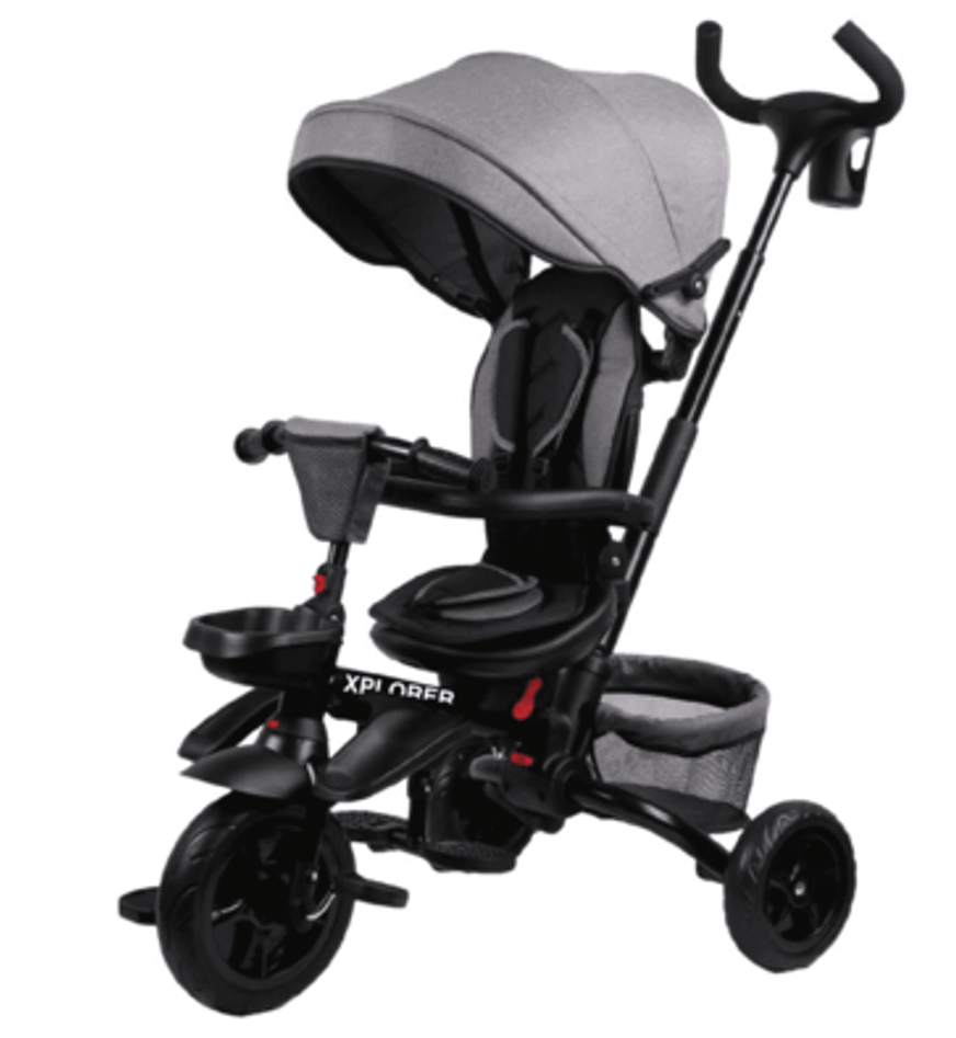 תלת אופן מתקפל דו צדדי 4 ב-1 דגם Xplorer מבית אינפנטי צבע אפור