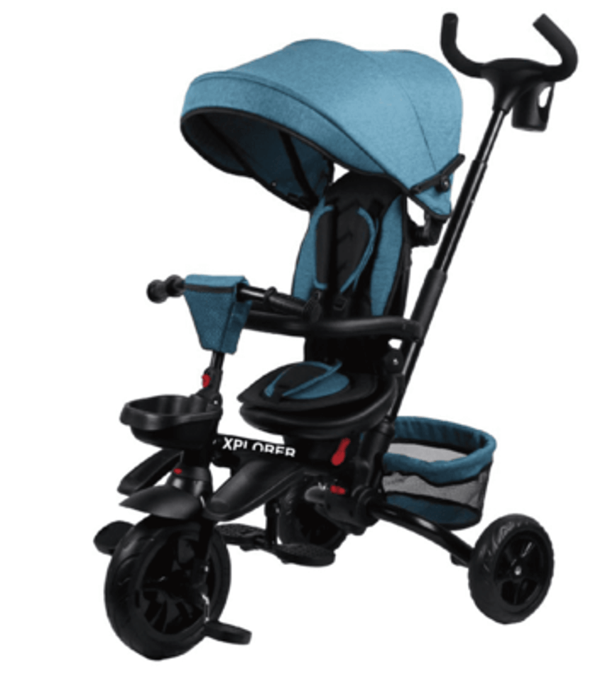 תלת אופן מתקפל דו צדדי 4 ב-1 דגם Xplorer מבית אינפנטי צבע טורקיז