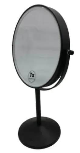 מראה מגדילה עומדת פי 7 בצבע שחור לאמבטיה.