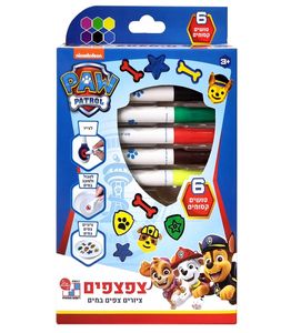 צפצפים: 6 טושים ו 2 שבלונות ליצירת ציורים צפים על גבי מים - מפרץ ההרפתקאות