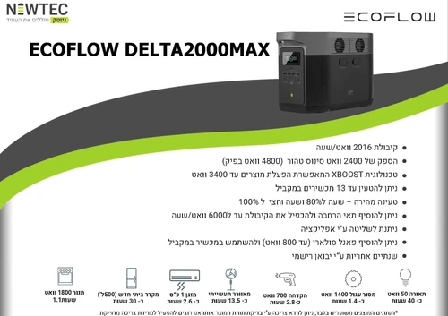 תחנת כח ניידת   ECOFLOW DELTA 2 MAX 
