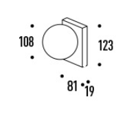 צמוד קיר VENTO Glass ball 