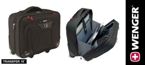 תיק עסקים על גלגלים למחשב נייד 16 איינץ  SWISS WENGER שלוש שנים אחריות wenger swiss