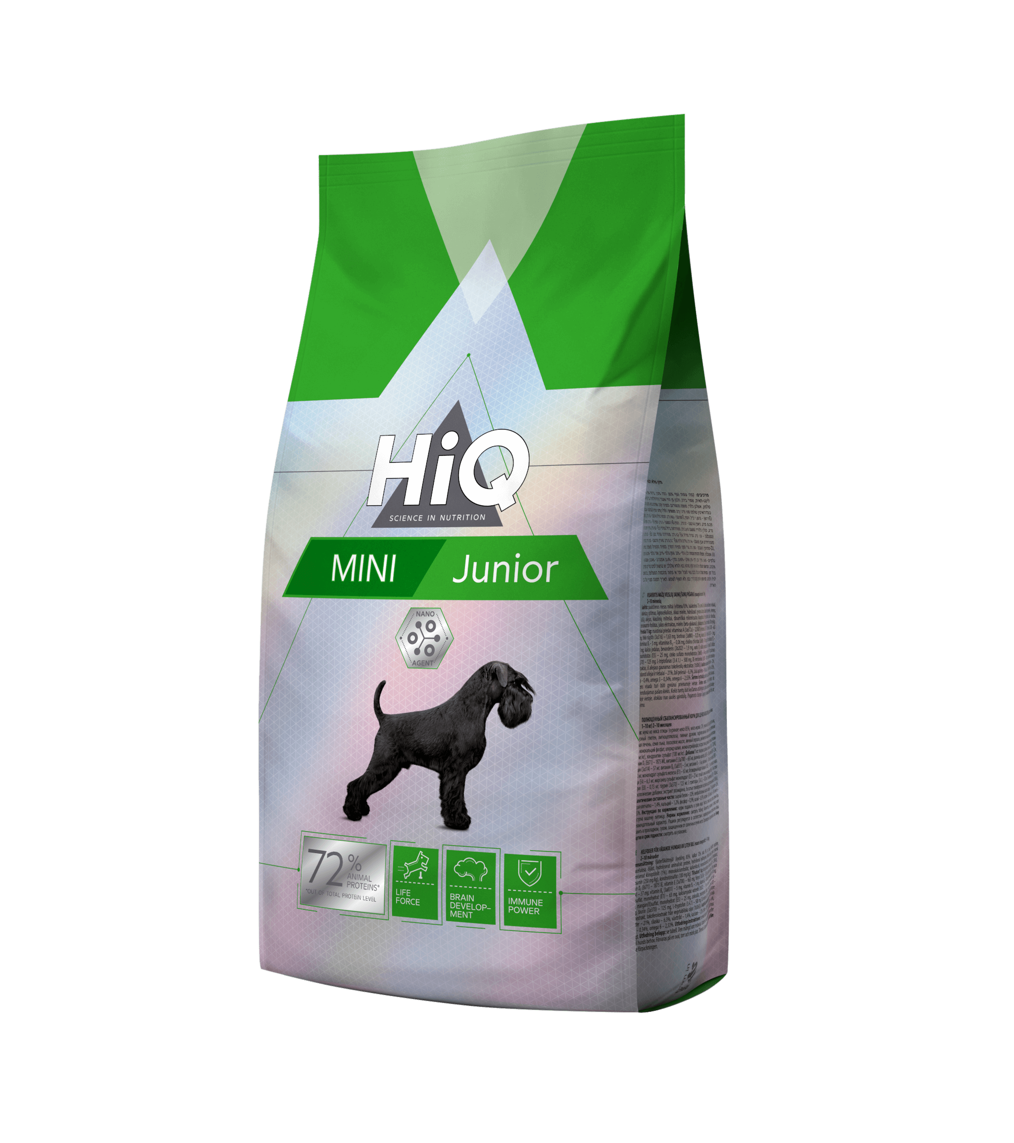 HiQ מזון לגורי כלבים מגזעים קטנים עוף 1.8 ק"ג