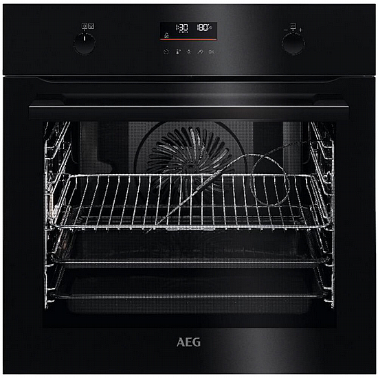 תנור בנוי פירוליטי AEG דגם BPE255636 שחור/לבן/נירוסטה א.א.ג.