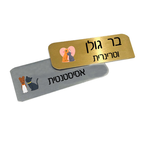 תג שם + מגנט