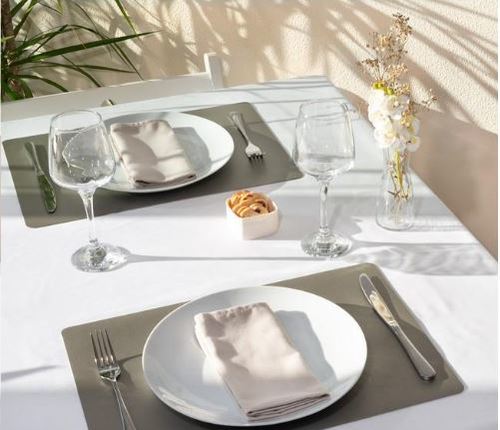 פלייסמט דו צדדי נחושת/כסף LUNAR pvc placemat
