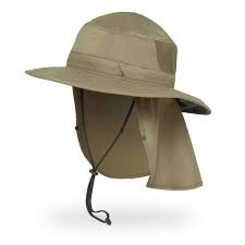 כובע רחב עם הגנה לצוואר חאקי - BACKDROP BOONIE HAT