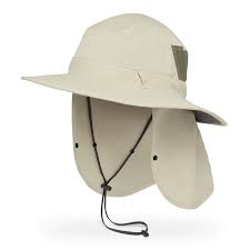 כובע רחב עם הגנה לצוואר קרם - BACKDROP BOONIE HAT