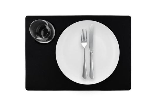 פלייסמט דו צדדי שחור/אפור בהיר LUNAR pvc placemat