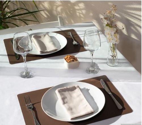 פלייסמט דו צדדי מוקה/נחושת LUNAR pvc placemat