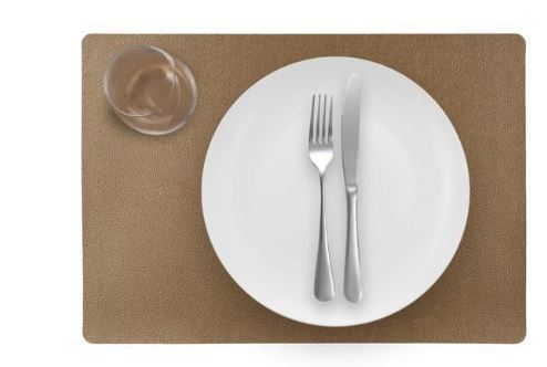 פלייסמט דו צדדי מוקה/נחושת LUNAR pvc placemat