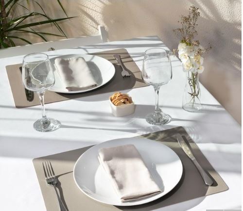  פלייסמט דו צדדי טאופ/ חום מדבר LUNAR pvc placemat