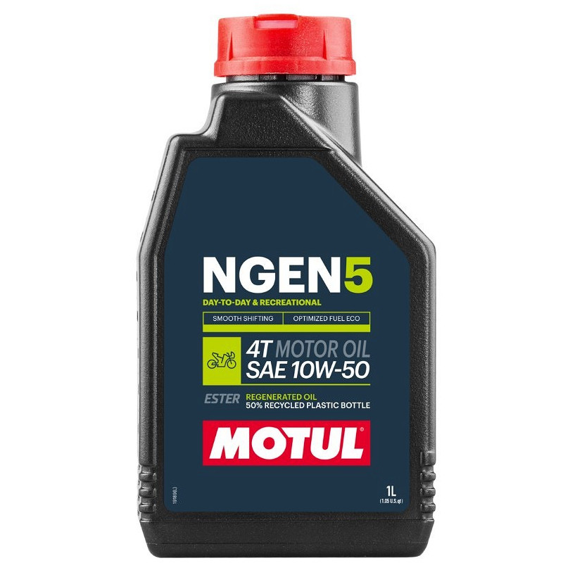 שמן מנוע 4 פעימות חצי סינתטי 10W50 מוטול 1 ליטר - MOTUL NGEN5 10W50 1L
