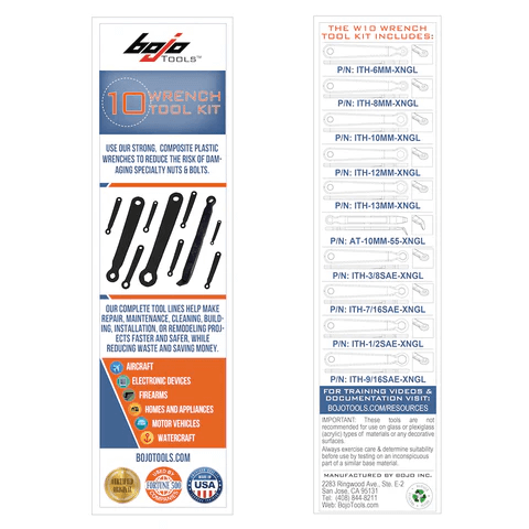 10-Piece Compact Metric and SAE Wrench