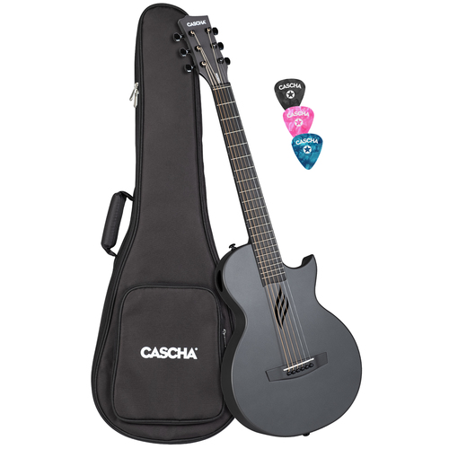 גיטרה אקוסטית פייבר קרבון CASCHA CGACF1-BK