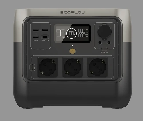 תחנת כח ניידת ECOFLOW  EFR600-2 PRO דגם חדש LIFEPO4 קיבולת 0.768Kwh -הספק 0.8-KW1.6 
