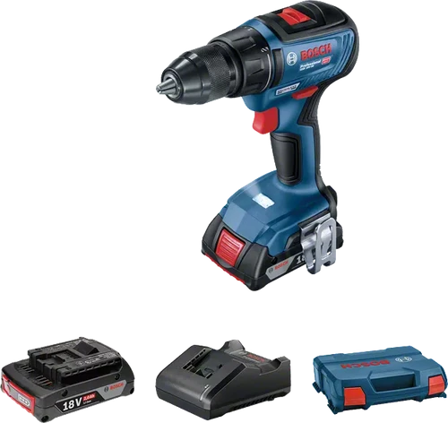 מברגה מקדחה ,מקדחה מברגה נטענת 18V כולל 2 סוללות 2AH דגם GSR 18V-50.0 בוש