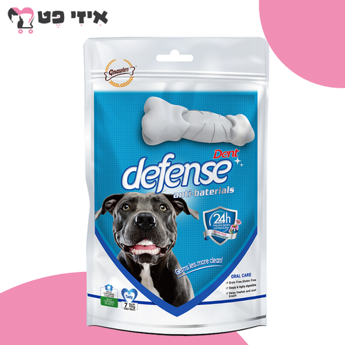 דנט דיפנס חטיף עצמות דנטלי אנטי בקטריאלי לניקוי הפה 105 גרם Gnawlers