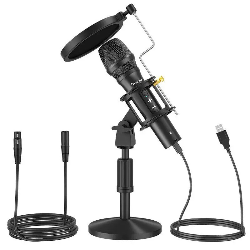 מיקרופון דינמי בחיבור USB או Maono AU-HD300T XLR