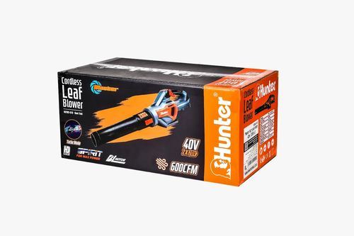 מפוח עלים נטען 40 וולט BRUSHLESS+ 2 סוללות 4 אמפר ומטען כפול BLASTER דגם HUNTER 102903-012