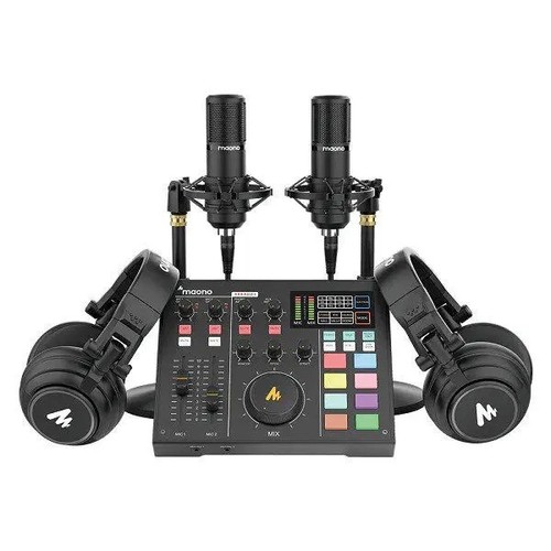 מיקסר וכרטיס קול יעודי לפודקאסט Maono MaonoCaster AU-AM100