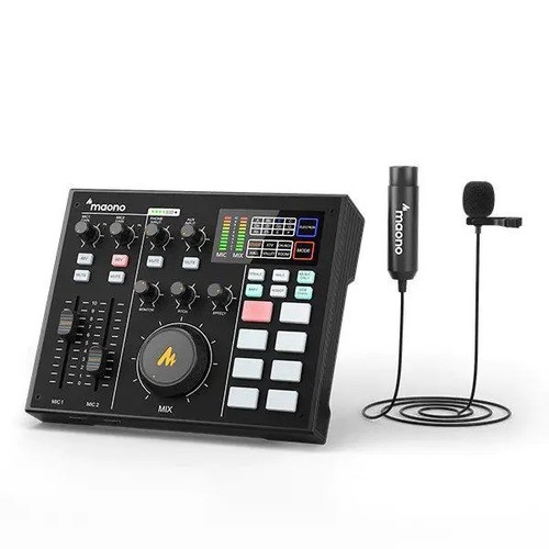 מיקסר וכרטיס קול יעודי לפודקאסט Maono MaonoCaster AU-AM100