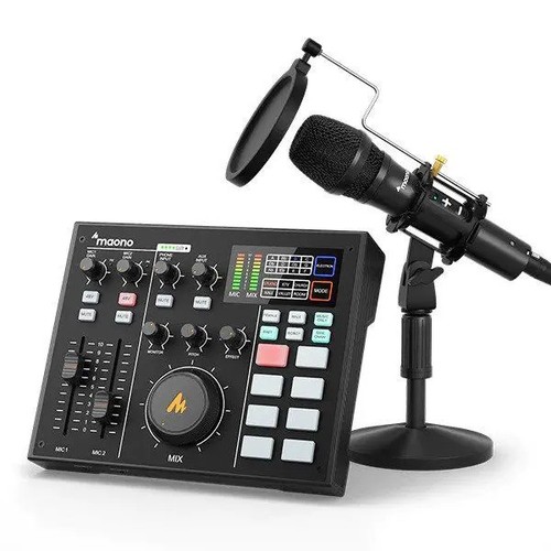מיקסר וכרטיס קול יעודי לפודקאסט Maono MaonoCaster AU-AM100