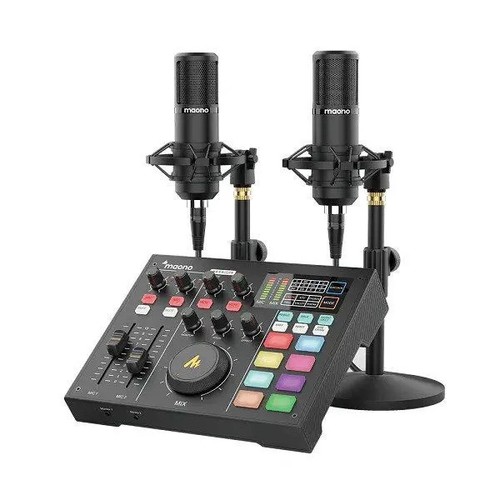 מיקסר וכרטיס קול יעודי לפודקאסט Maono MaonoCaster AU-AM100