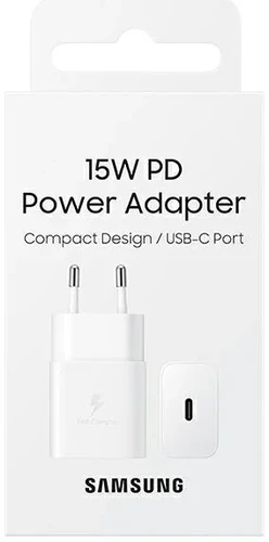 מטען קיר מהיר Samsung PD 15W סמסונג מקורי בצבע לבן