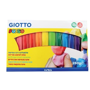 פלסטלינה 12 גוונים 250 גרם 