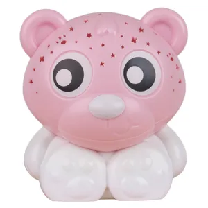 מנורת לילה ומקרן כוכבים מחליף צבעים - דב לילה טוב