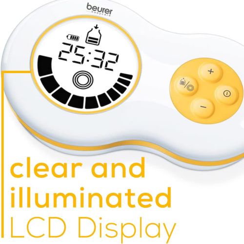 משאבת חלב כפולה BY70 עם 10 עוצמות שאיבה, מסך LCD לשליטה ובקרה, אפשרות הפעלה עם סוללות 