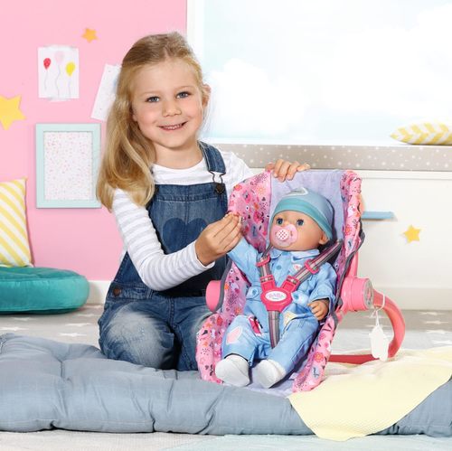 סלקל וכיסא נשיאה לבובת בייבי בורן – מתאים לבובות 36 ו-43 ס