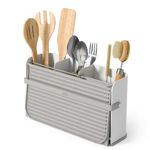 מתקן ייבוש כלים SLING לבן ואפור אומברה | Umbra Sling Dish Rack