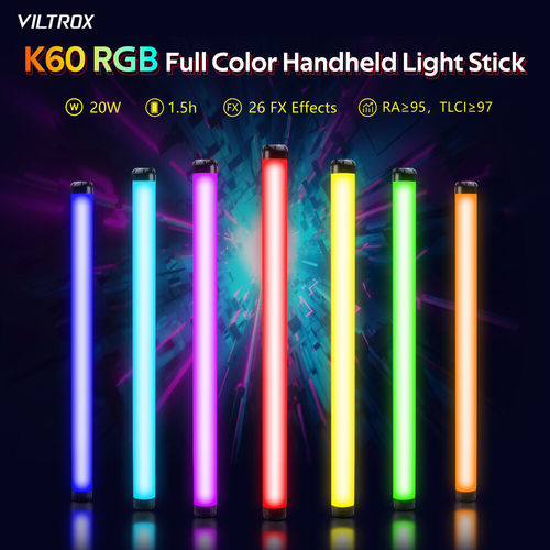 ערכת מקל אור זוגי Weeylite K60 KIT X2 RGB LED Light Stick 60cm