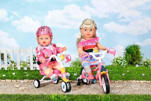 תלת אופן לבובת בייבי בורן – כולל מוט דחיפה וצפצפה