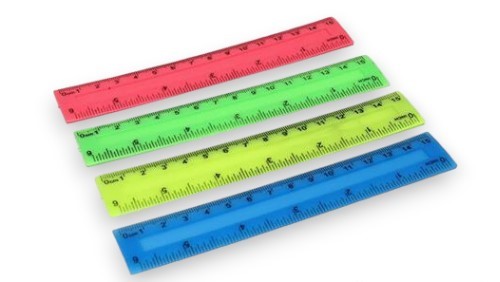 סרגל פלסטיק צבעוני 15 ס"מ