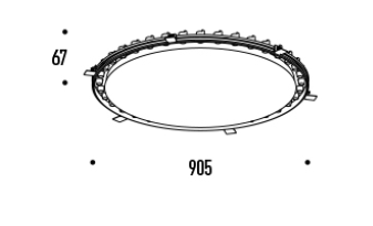 שקוע טרימלס RING DOTS L90 