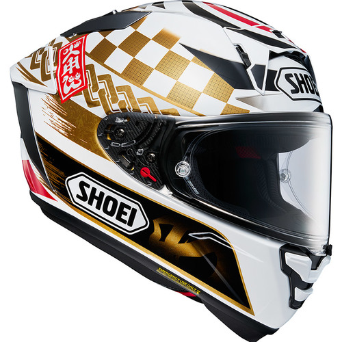 קסדת שואי מלאה שחור / לבן / זהב -  SHOEI X-SPR PRO MARQUEZ MOTEGI 4 TC-1