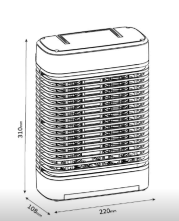  קטלן יתושים אלקטרוני 16W TWIN לבן אומגה OMEGA 