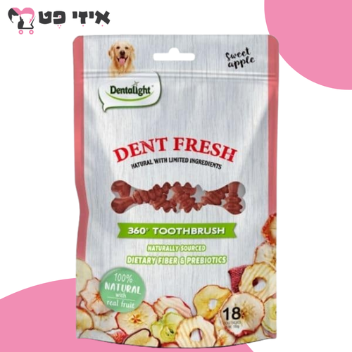 דנט פרש חטיף דנטלי עם סיבים תזונתיים ופרוביוטיקה 150 גרם Dentalight Dent Fresh