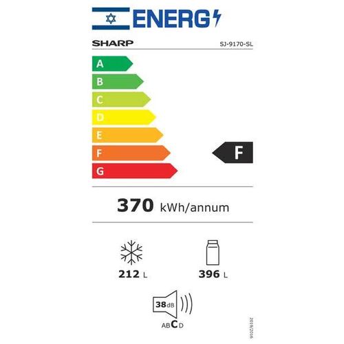 מקרר 4 דלתות 608 ליטר SJ-9170/9270-SL 