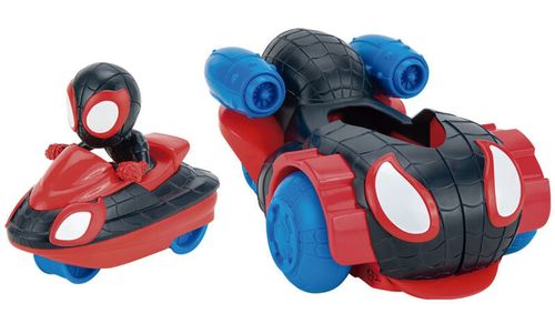 מכונית עם משגר אופנוע 2 ב 1 מיילס מוראלס ספיידי