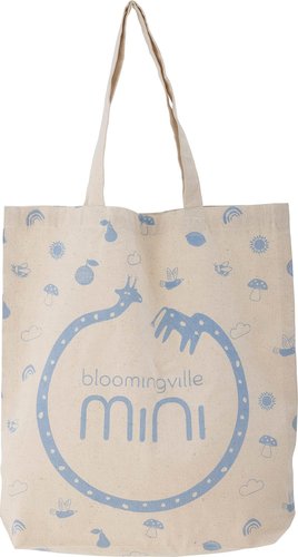תיק בד Bloomingville Mini - טבעי / כחול
