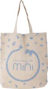 תיק בד Bloomingville Mini - טבעי / כחול